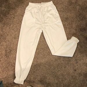 White joggers